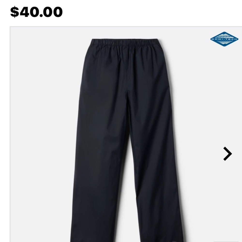 Columbia Black Kids waterproof pants